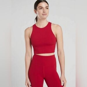 Athleta Conscious Crop TANK TOP Candy Red XS
